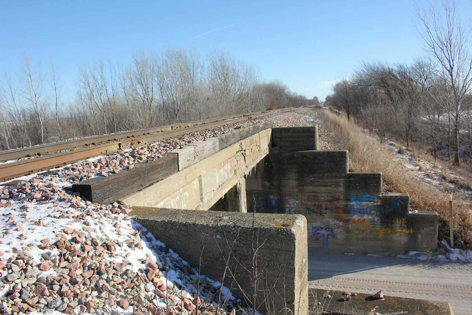 Looking east